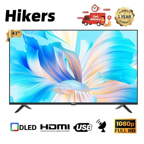 Hikers Hikers 109 cm (43 Inches) Frameless FHD LED TV Black + Free Wall Mount