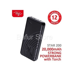 itel 20000mAh Fast Charging Bright Torch STAR 200 Fast Power Bank