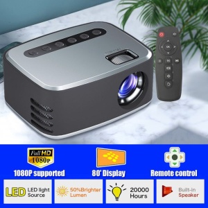 T20 Portable LED Mini Projector 1080P 320x240Pixels